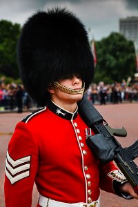 Trooping The Colour - the annual Queen's Birthday Parade held on Horse Guards Parade in London.